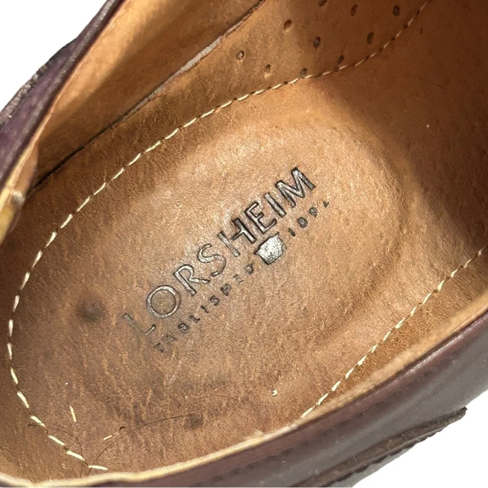 Florsheim‎ Men’s Oxford Burgundy Leather Split Toe Dress Shoes   Sz 8.5